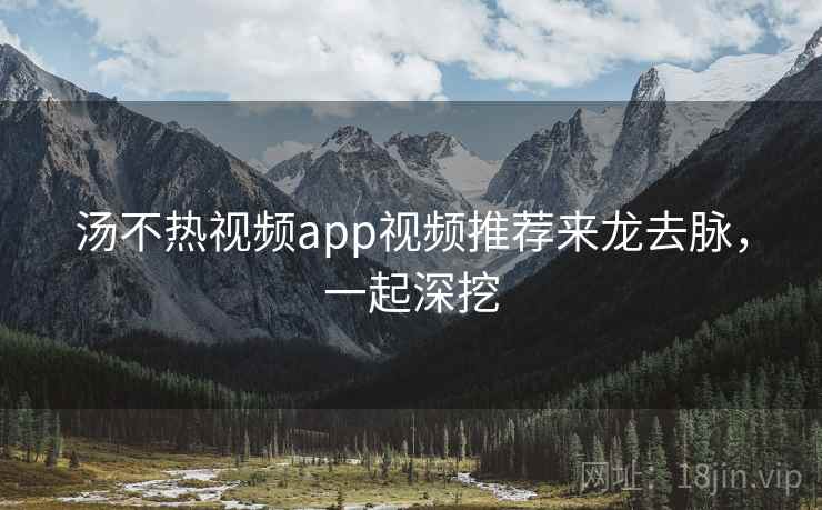 汤不热视频app视频推荐来龙去脉，一起深挖