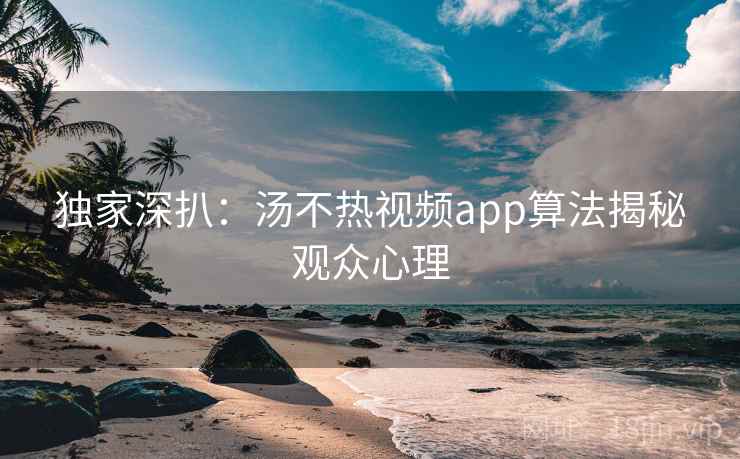 独家深扒：汤不热视频app算法揭秘观众心理