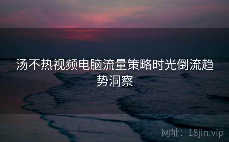 汤不热视频电脑流量策略时光倒流趋势洞察