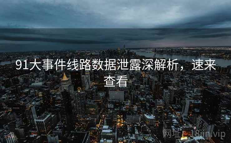 91大事件线路数据泄露深解析，速来查看