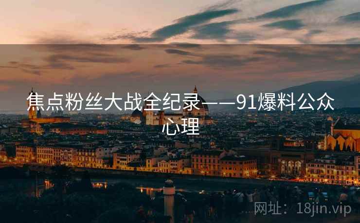 焦点粉丝大战全纪录——91爆料公众心理